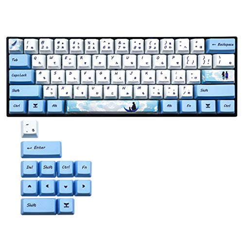Mechanische Tastatur mit 73 Tasten, Farbsublimation, niedliche Tastenkappen, PBT, OEM-Profil, Tastenkappe für GH60, GK61, GK64, Keycap von Fcnjsao