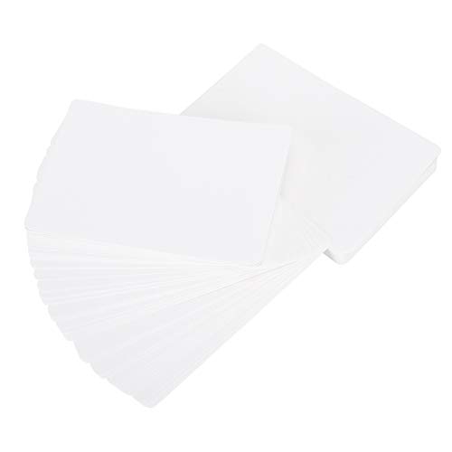 100Pcs 250gsm Karte Dickes weißes Kartonpapier Weiße Karte Postkarte Leere Karte für Buchumschlag Tagboard Fotobuch Umschlag Nachrichtenkarte(Rundwinkel) von Fdit