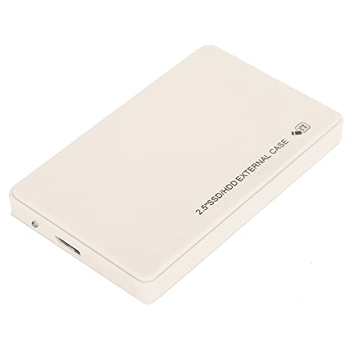 2,5-Zoll-Festplattengehäuse, Externes USB 3.0-zu-SATA-Festplattengehäuse für 2,5-Zoll-7-mm-9,5-mm-Festplatten-SSD, USB 3.0-Schnittstelle, 5 Gbit/S Übertragungsgeschwindigkeit(Weiß) von Fdit