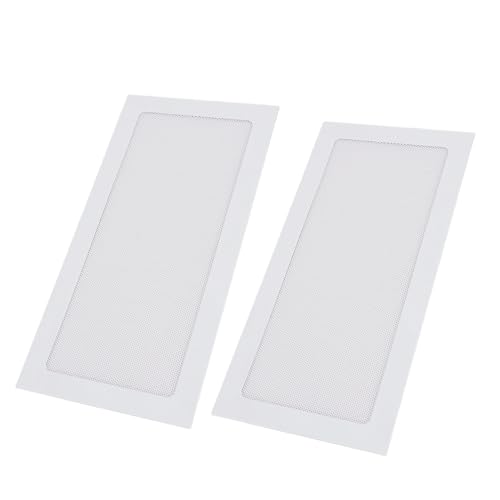 2 Stück Ultrafeiner PVC-Computerkühler-Lüfter-Staubfilter mit Magnetischem Rahmen, PC-Lüfter-Staubnetz, Geräuschreduzierung für PC-Gehäuse, Netzteil-Lüfteröffnungen (WHITE) von Fdit