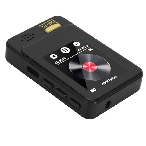 Bluetooth 5.0 HiFi-MP3-Player mit HD-Touchscreen, Aufnahmefunktion, Zinklegierungsmaterial (Mit 16g Speicherkarte) von Fdit