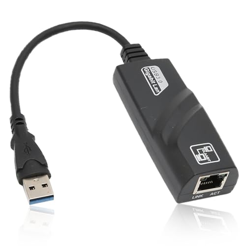 Externer USB 3.0 zu Ethernet Adapter 10 100 1000 Gigabit Ethernet LAN Netzwerkadapter für Windows/Mac OS/Switch/Android (RJ45 Port) von Fdit
