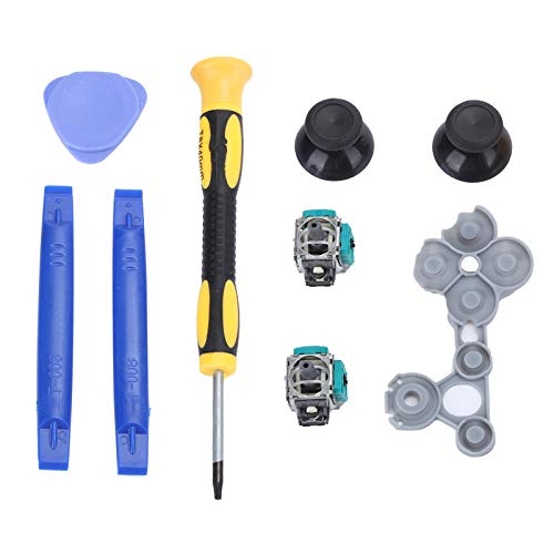 Fdit 2-teiliges 3D-Analog-Joystick-Thumb-Sticks-Sensormodul, Thumbsticks-Ersatzteile für ONE, T8-Torx-Schraubendreher + 2 Kappen + D-Pads Gummileitender R L Fdit 2-teiliges 3D-Analog-Joystick-Thumb-Sticks-Sensormodul, Thumbsticks-Ersatzteile für ONE, T8-Torx-Schraubendreher + 2 Kappen + D-Pads Gummileitender R L von Fdit