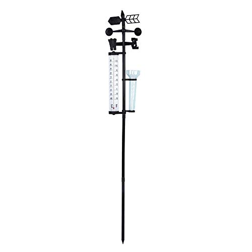 Fdit 3 in 1 Wetterstation Messgerät Regenmesser Windanzeige Outdoor Gartenthermometer MEHRWEG VERPAKUNG von Fdit