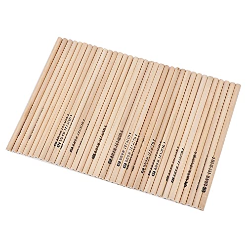 50 STÜCKE Holzgefasste Bleistifte, Ungespitzter HB 2B-Bleistift aus Holz, Graphit-Schreibstift für Schule, Bürobedarf (2B Dreieck) von Fdit