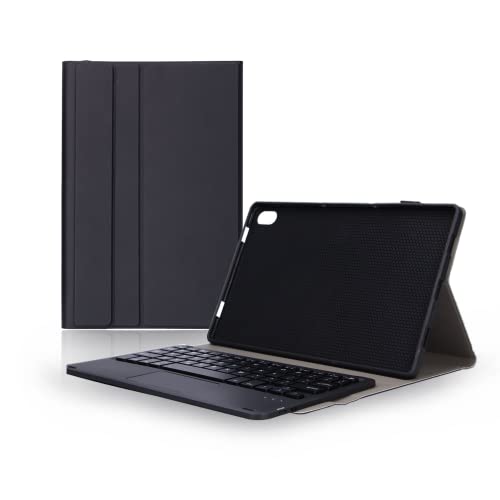 Fdit Kabellose Tastatur, Multifunktions-Tablet-Hülle mit Abnehmbarer Tastatur, Tablet-Tastatur mit Kunstlederhülle Passend für Lenovo Pad Tab P11 J606F Tablet(Schwarz) von Fdit