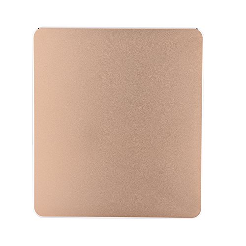 Fdit Mauspad aus Aluminiumlegierung, rutschfeste Mauspads, doppelseitiges Büromousemat für PC-Computer Laptop(Gold) von Fdit