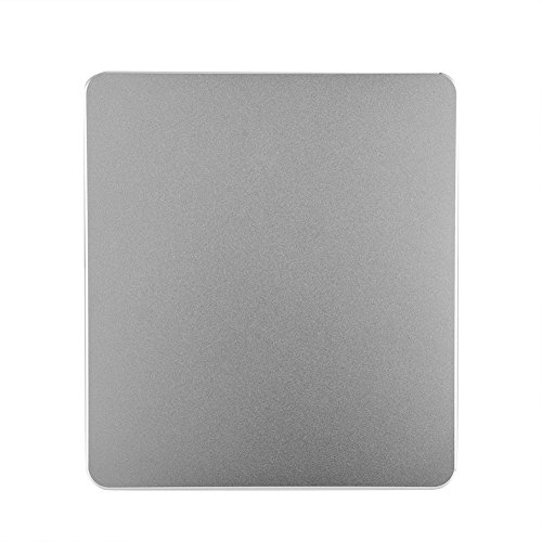 Fdit Mauspad aus Aluminiumlegierung, rutschfeste Mauspads, doppelseitiges Büromousemat für PC-Computer Laptop(Silber) von Fdit