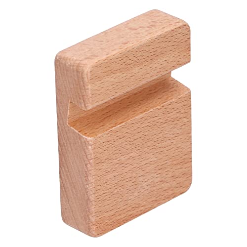 Fdit Mobiltelefonständer, Moderner Schreibtisch Telefonhalter Universal Wooden Steht für Desktop (Vier Quadratmeter-Einzelschlitz-Mobilfunkhalter) von Fdit