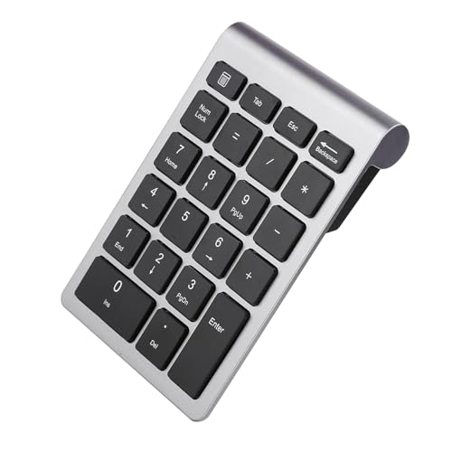Fdit RF304 22 Tasten Ziffernblock USB 2.4G Wireless -Tastatur mit Empfänger, für Eisengrau/80 Stunden (Eisengrau) von Fdit