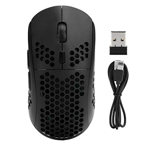 Fdit RGB Wireless Gaming Mouse, 2,5 G BT 3.0/5.0 Honeycomb Wireless Gaming Mäuse mit USB-Empfänger und Ladeanschluss Typ C, 6 Tasten und 3600 DPI, einstellbar für PC-Laptop von Fdit