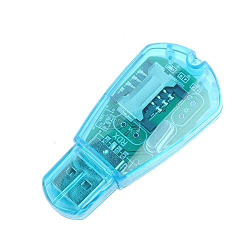 Fdit USB SIM Kartenleser GSM CDMA Handy SMS Backup Copy Clone Writer mit CD, für QQ ICQ MSM Informationsspeicherung und Datenaustausch, Blau von Fdit