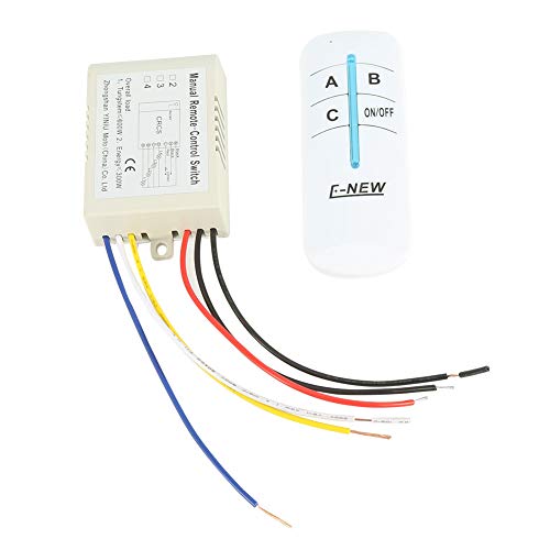 Fernbedienung, LED-Licht 180‑240 V, 3-Wege-EIN/Aus-Digital-RF-Signal, Fernbedienung, Drahtloses Schalterpaket von Fdit