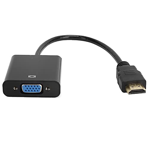 HDMI-zu-VGA-Adapter, Full HD 1080P HDMI-zu-Buchse VGA-Konverter für Projektor, Computer, HDTV HD(schwarz) von Fdit