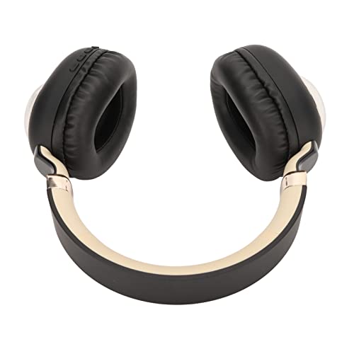 Kabelloses Bluetooth-Stereo-Headset, Wiederaufladbarer Bluetooth-Kopfhörer mit Geräuschisolierung, Ergonomisches Design, Hohe Empfindlichkeit für Filme und Musik (Schwarz) von Fdit