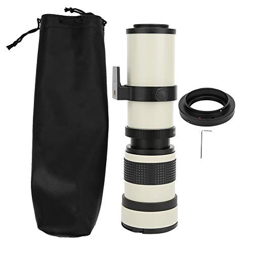 Manuelles Zoom-Super-Teleobjektiv, weiß 420-800 mm Blende F / 8,3-16 Volles manuelles Fokussieren Teleskop-Zoom-Teleobjektiv für Canon EF-S-Mount-Kamera von Fdit