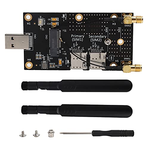 NGFF (M.2) auf USB 3.0 Adapter mit Dual-SIM-Kartensteckplatz für 3G/4G/5G-Modul mit Antenne, Unterstützt M.2 Key B Kartengröße des Typs 3042/3052 von Fdit