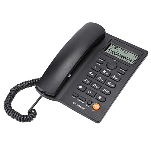 Schnurgebundenes Telefon, Festnetztelefon mit Anrufer-ID und Freisprechen für den Einsatz im Home Office Hotel (20 x 21 x 6 cm)(Black) von Fdit