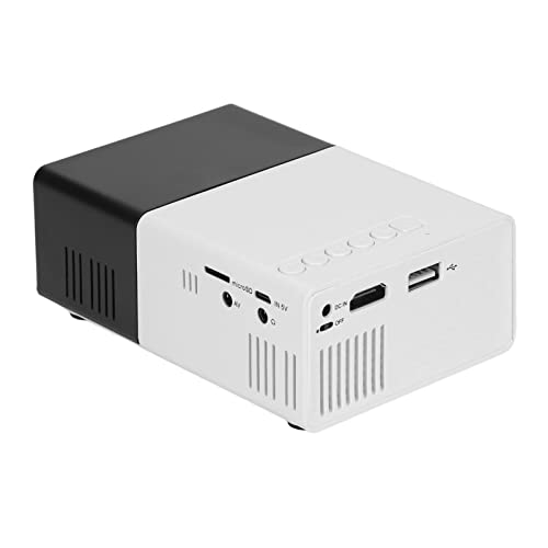 Tragbarer 1080P-Miniprojektor mit Integrierten Lautsprechern für Filme und den Einsatz Im Freien (EU-Stecker) von Fdit