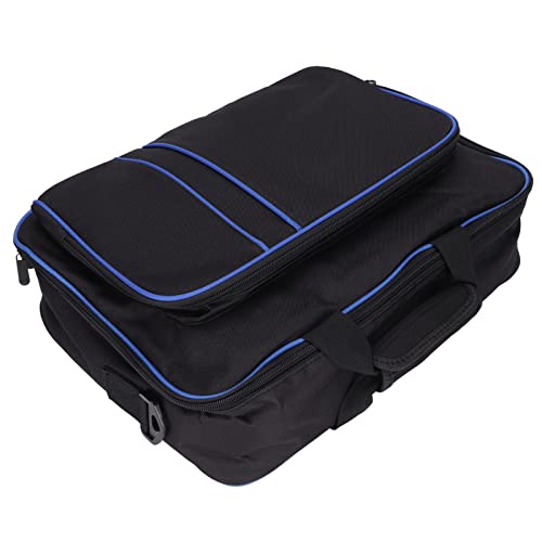 Tragetasche für PS5, Tragbare Reisetasche mit Großer Kapazität Aufbewahrungstasche für PS5-Controller, HD-Multimedia-Schnittstellenkabel, Konsolenkabel(Blau Schwarz) von Fdit