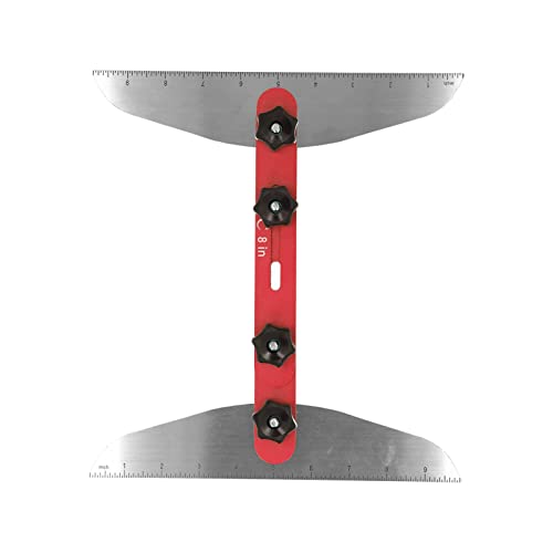 Treppenmessmodell -Tool - Langlebige Aluminiumlegierung - für Treppenmessungen und Regalanordnung - Ideal für Tischlerprojekte - 11 Bis 60 Zoll Messbereich - 2 PCs Dial Enthalten (Rot) von Fdit