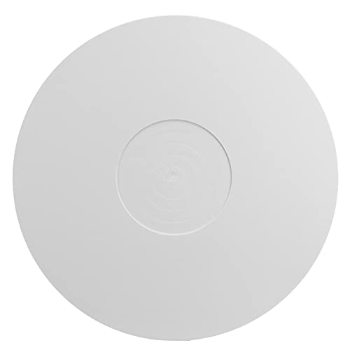 Weiße Plattenspielermatte, 12-Zoll-Langspielplatten-Unterlage aus Acryl Antistatischer Plattenspieler-Plattenteller für 12-Zoll-LP-Schallplatten von Fdit
