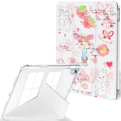 Feams Hülle für iPad Air 11 Zoll M3 2025 / M2 2024, iPad Air 5. / 4. Generation 2022/2020 10,9 Zoll Y-Fold Standing Case Clear Back mit Querformat Portrait Modus Stifthalter Rosa Mädchen Tagebuch Feams Hülle für iPad Air 11 Zoll M3 2025 / M2 2024, iPad Air 5. / 4. Generation 2022/2020 10,9 Zoll Y-Fold Standing Case Clear Back mit Querformat Portrait Modus Stifthalter Rosa Mädchen Tagebuch von Feams