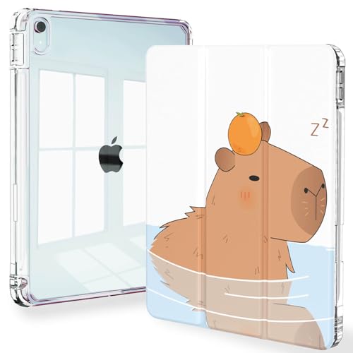 Feams Schlanke Schutzhülle für iPad Air 11 Zoll M3 2025 / M2 2024, iPad Air 5. Generation 2022 / iPad Air 4. Generation 2020 10,9 Zoll (27,9 cm), transparente Rückseite mit Stifthalter und von Feams