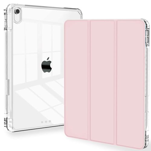 Feams Schutzhülle für iPad (A16) 11. Generation 11 Zoll 2025, iPad 10. Generation Hülle 10,9 Zoll 2022, schlanke iPad A16 Hülle, transparente Rückseite mit Stifthalter & Auto Sleep, Rosa von Feams