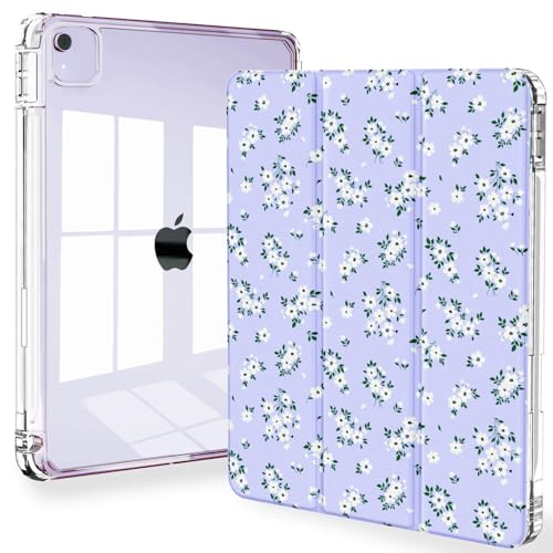 Feams Schutzhülle für iPad Air 13 Zoll M3 2025/M2 2024, Slim iPad Pro 12,9 Zoll 6. / 5. / 4. Generation 2022 / 2021 / 2020, transparente Rückseite mit automatischer Schlaf- und Stifthalter, lila Blüte Feams Schutzhülle für iPad Air 13 Zoll M3 2025/M2 2024, Slim iPad Pro 12,9 Zoll 6. / 5. / 4. Generation 2022 / 2021 / 2020, transparente Rückseite mit automatischer Schlaf- und Stifthalter, lila Blüte von Feams