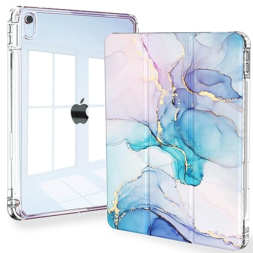 Feams Schutzhülle für iPad Air 5. Generation, schmal, dreifach faltbar, iPad Air 5. / 4. Generation 2022/2020, transparente Rückseite mit automatischer Sleep/Wake-Funktion und Stifthalter, für iPad Feams Schutzhülle für iPad Air 5. Generation, schmal, dreifach faltbar, iPad Air 5. / 4. Generation 2022/2020, transparente Rückseite mit automatischer Sleep/Wake-Funktion und Stifthalter, für iPad von Feams