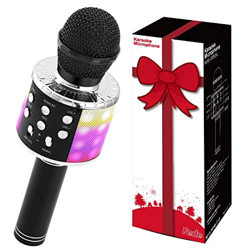 Fede Karaoke Mikrofon, Drahtloses Bluetooth Mikrofon für Kinder, Lustige Geschenke Spielzeug für Teenager Mädchen Jungen, Tragbares KTV Lautsprecher Recorder für Smartphone PC Fede Karaoke Mikrofon, Drahtloses Bluetooth Mikrofon für Kinder, Lustige Geschenke Spielzeug für Teenager Mädchen Jungen, Tragbares KTV Lautsprecher Recorder für Smartphone PC von Fede