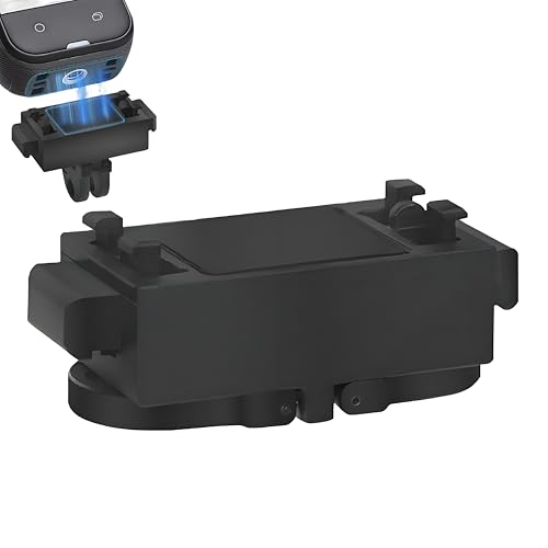 Feegow Magnetische Schnellwechsel-Basishalterung für Insta360 X5 Kamera, Aluminiumlegierung, Schnellwechsel-Adapterhalterung mit 6,35 mm Loch, Action-Kamera-Zubehör (schwarz) von Feegow