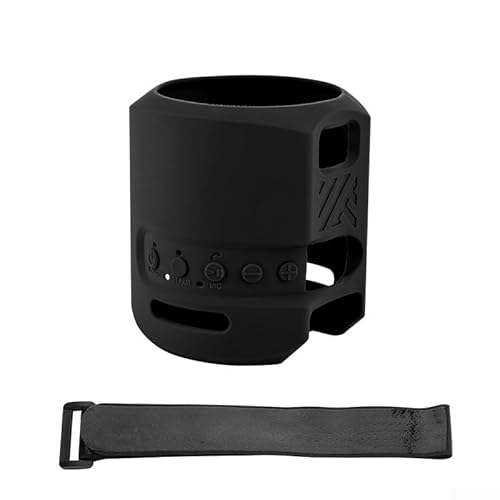 Feegow Silikonhülle für SRSXB13 Lautsprecher, Schutzhülle, tragbar, wasserdicht, Lautsprecher, Reisetasche, Tragetasche für SRSXB13 (schwarz) von Feegow