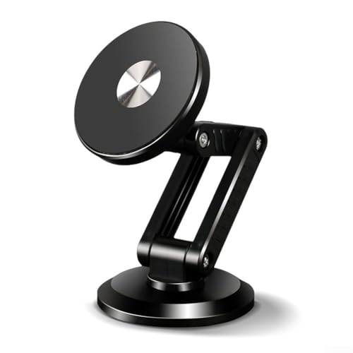Feegow Starke magnetische KFZ-Handyhalterung, verstellbar, faltbar, Armaturenbrett-Halterung für Armaturenbrett, Desktop-Navigation (schwarz) von Feegow