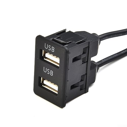 Feegow Vielseitiger Dual-USB-Erweiterungsadapter für Armaturenbrett, Fahrrad, Marine, Motor – 100 cm bündiges USB-Port-Verlängerungskabel von Feegow