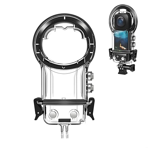 Unsichtbarer Tauchkoffer für Insta360 X5, 50 m, wasserdichte Hülle, schützende Unterwasser-Tauchschale mit Halterung, perfekt für Tauchfotografie von Feegow