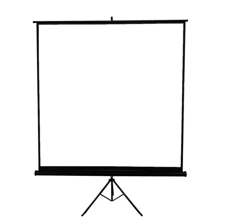 Feel2Home Beamerleinwand 203x203cm HDTV 16:9 4:3 1:1 Heimkino Projektion Stativ Stativleinwand (3-Schicht Gewebetuch) von Feel2Home
