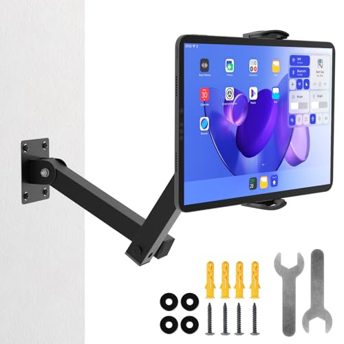 Feelhap Tablet Wandhalterung,Tablet Halterung für 4-13 Zoll, 360° drehbar iPad Wandhalterung Einziehbar 10-45cm iPad Ständer, iPad Samsung Tab Tablet Halterung Wand für Büro Zuhause, Schwarze Feelhap Tablet Wandhalterung,Tablet Halterung für 4-13 Zoll, 360° drehbar iPad Wandhalterung Einziehbar 10-45cm iPad Ständer, iPad Samsung Tab Tablet Halterung Wand für Büro Zuhause, Schwarze von Feelhap