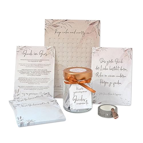 Feenstaub Hochzeitsvorfreude-Set, Hochzeitsvorbereitung Glücks-Glas, Countdown, Washi Tape, Hochzeitsplanung von Feenstaub