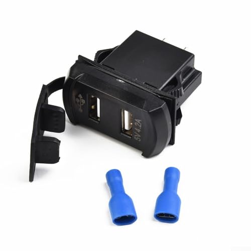 Dual USB Autoladegerät mit blauem digitalem Voltmeter, sicheres Laden für alle USB-Geräte in 12V- und 24V-Systemen Dual USB Autoladegerät mit blauem digitalem Voltmeter, sicheres Laden für alle USB-Geräte in 12V- und 24V-Systemen von Feeshoppher