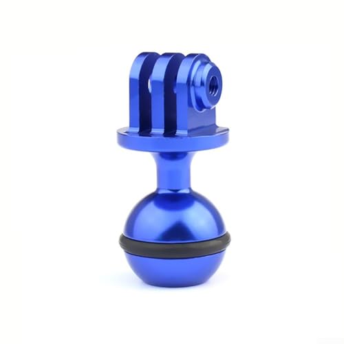Feeshoppher Tauchen Action Kamera Kugelgelenk Halterung, 1 Zoll Adapter, Aluminiumlegierung mit eloxierter Oberfläche zum Schutz (Blau) von Feeshoppher