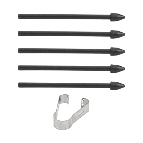 Praktisch verpackte Ersatz-Stylus-Spitzen für Samsung S Pen mit praktischer Pinzette für Wartung (5 schwarze + 1 Clip) von Feeshoppher
