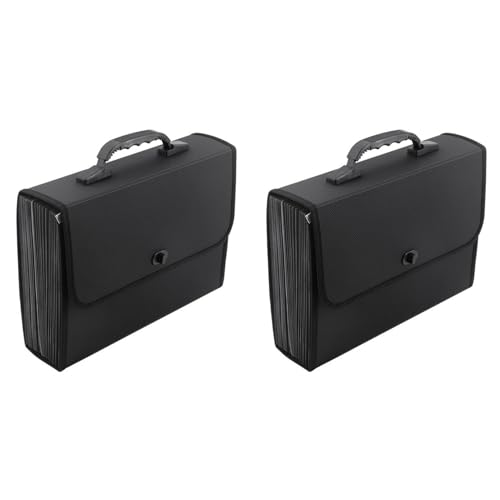 Feeuid 2 x 26 Grid Portable Organ Bag A4 Dateiordner für Studenten im Büro mit großer Kapazität Probepapierhalter von Feeuid