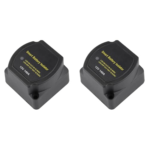 Feeuid 2 x Intelligenter Isolator mit Doppelbatterie 12 V 140 A geteiltes spannungsempfindliches Laderelais VSR Zubehör für Auto Relais VSR für von Feeuid
