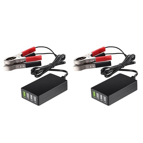 Feeuid 2X Tragbarer Gleichstrom mit Batterieclip, 12 V/24 V Bis 5 V, 4-Port-USB-LadegeräT, Multiport-Adapter, Andere Smartphones und Tablets Feeuid 2X Tragbarer Gleichstrom mit Batterieclip, 12 V/24 V Bis 5 V, 4-Port-USB-LadegeräT, Multiport-Adapter, Andere Smartphones und Tablets von Feeuid