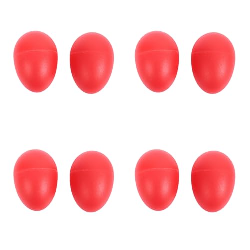 Feeuid 4 Paar Kunststoff Percussion Musical Ei Maracas Shaker Rot von Feeuid