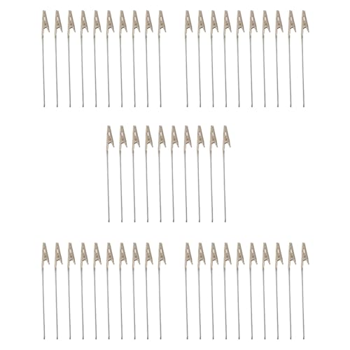 Feeuid 50 X Krokodil Metall Clips mit Draht Stiel Krokodil Klemmen für Memo Hinweis Karten Halter Feeuid 50 X Krokodil Metall Clips mit Draht Stiel Krokodil Klemmen für Memo Hinweis Karten Halter von Feeuid
