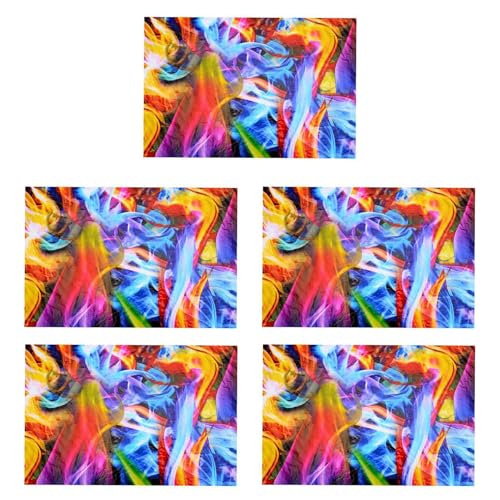 Feeuid 5X Regenbogen Flammen Hydrographischer Film Wasser Transfer Druck Film Hydro Tauchen Film 50 cm X 100 cm von Feeuid