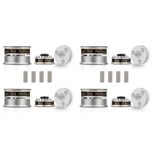 Feeuid 8X HiFi-Audio-Lautsprecherständer, Fußpolster, Anti-Stoßdämpfer, Spike-Isolationsfüße für Vorverstärker-Lautsprecher, Vinyl-Plattenspieler, Silber von Feeuid